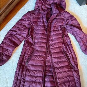 32 Degrees Women's Hooded Quilted Puffer Coat - Plum